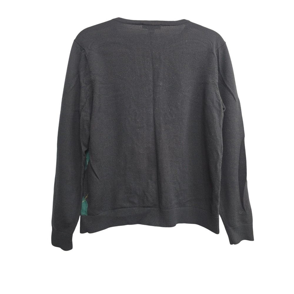 Pendleton Argyle Cardigan Merino Wool L Preppy Old Money Dark‎ Academia Classic - Picture 9 of 9